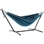 VIVERE Braziliaanse Hangmat Double Blue Lagoon Met Standaard