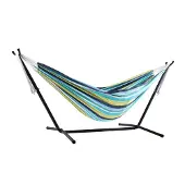 VIVERE Combo hangmat met standaard Frank's tweede kans: nee, Gewicht: 14 kg, Kleur: blauw/wit/groen
