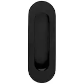 Intersteel Schuifdeurkom ovaal 120x40mm blind mat zwart