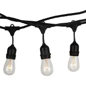 V-TAC E27 LED lampen, lichtketting - WP - Fitting - Zwart - IP54
