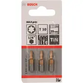 Bosch 2607001688 Schroefbit Max Grip T10, 25 mm 3x