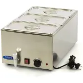 Maxima Bain Marie - met Tapkraan - incl. 3x 1/3 GN-Set - Elektrisch