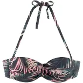 LASCANA Beugelbikinitop in bandeaumodel Reese in palmendesign | Maat DD