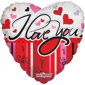 We Fiesta Wefiesta - Folieballon Hart Love Lines and Hearts