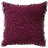 Dutch decor - BURTO - Kussenhoes 60x60 cm - gewassen katoen - Red Plum - donkerroze