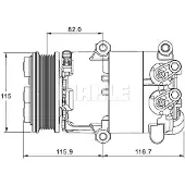 MAHLE ORIGINAL ACP 1332 000P Aircopomp