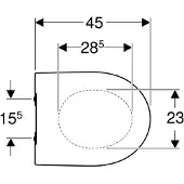 Geberit iCon toiletzitting Slim met deksel, voorzien van automatische zachte sluiting, 1 stuk.