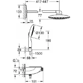 GROHE Rainshower System SmartControl Regendoucheset Inbouw Moon White