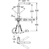GROHE Minta - Keukenkraan met uittrekbare handdouche, Hard Graphite 30274A00