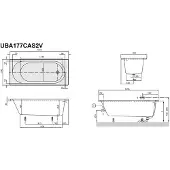 Villeroy & Boch O.Novo bad rechthoek solo 170x70 cm. Wit