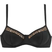 LASCANA Bikinitop 'Adele' beige / bruin / zwart