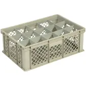 HorecaTraders Beige kunststof krat | 60x40x22 | 4 Formaten
