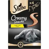 Sheba 11x Creamy Snacks Kattensnoepjes Kip 4 Stuks