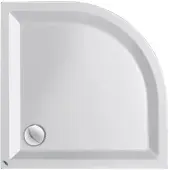 Plieger Douchebak kwadrant acryl wit kwartrond 90x90x4.5 cm radius 55