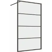 Guido Gusto 120x200 inloopdouche serie Rafaella mat zwart