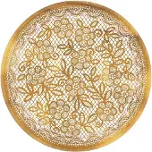 Amscan Feestborden Delicate Lace 18 Cm 8 Stuks Goud
