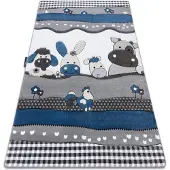 Rugsx Tapijt PETIT FARM Boerderij Dieren blauw 240x330 cm