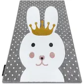 Rugsx Tapijt PETIT BUNNY KONIJNTJE KONIJN grijskleuring 180x270 cm