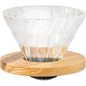 Hario V60-02 glazen druppelaar Olijf VDG-02-OV