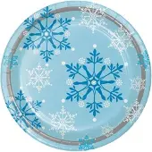 Witbaard Bordjes sneeuwvlokken (23cm, 8st)