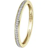 Lucardi Ring goud / transparant