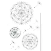 Komar Muursticker Dandelion 100x70 cm