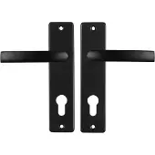 Starx Deurklink Zwart †“ Deurbeslag †“ Deurschild voor Profielcilinder (PC72) †“ Deurklink Blok