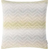 Proflax Zachte Jacquard sierkussenhoes zigzag 45x45 crème oker & grijs