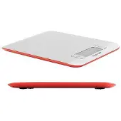 Mastrad Elektronische keukenweegschaal, rvs/rood -