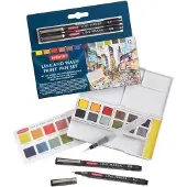Clinique - Inktense Paint Pan Set Line & Wash with 12 Pans and 2 Line Makers