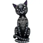 Nemesis Now - Gothic beeld - Mystic Kitty - voor Geen - zwart-wit - Maat Standard
