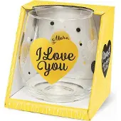 Miko Wijn -Waterglas I Love You Valentijn