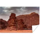 PosterMonkey Poster Mooi rood gebergte in Wadi Rum - 30x20 cm