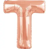 Amscan Folieballon Letter T 103 X 87 Cm Roségoud