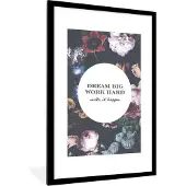 PosterMonkey Fotolijst incl. Poster - Quote - Bloemen - Kleuren - 80x120 cm - Posterlijst