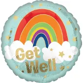 Amscan - Folieballon Get Well regenboog