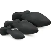 Easytoys Anal Collection - Siliconen Buttplugsetje - 3 Buttplugs - Buttplug - Buttplug Set - Anal Plug - Sex Toys voor Vrouwen en Mannen - Seksspeeltjes - Butt Plug - Zwart