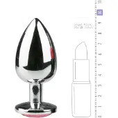 Easytoys Anal Collection Metalen buttplug Zilver/Roze - L