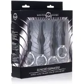 Master Series Ringed Rimmers Buttplug Set - Zwart
