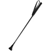 Zado – 65 cm Lederen ‘Riding Crop’ met Polsband voor de Correctionele Tik – Zwart