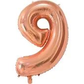 Wefiesta Cijferballon 9 Folie 66 Cm Roségoud