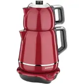 Korkmaz - Demiks elektrische Turkse theepot 1.7 Liter - Rood