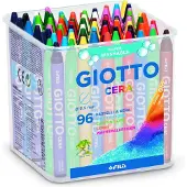 Giotto Cera waskrijt voor kinderen Pot met 96 verschillende kleuren Super wasbaar Ideaal voor thuis en op school