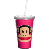 Paul frank Drinkbeker - Incl rietje - 500 ml - Roze