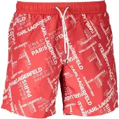 Karl Lagerfeld Rosso Polyester Heren Zwem Boxer