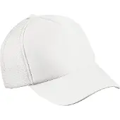 Myrtle beach Kinderen/Kinderen 5 Panel Polyester Mesh Cap (Wit/Wit)