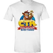 Difuzed CRASH TEAM RACING - NITRO FUELED LOGO MEN T-SHIRT - WHITE