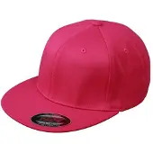 Myrtle beach Unisex Flexfit Flat Peak Cap (Magenta Roze)