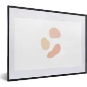 PosterMonkey Fotolijst incl. Poster - Abstracte kleurrijke vlekken illustratie - 40x30 cm - Posterlijst