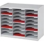 PaperFlow sorteerstation, A4, polystyreen, 24 vakken, B 674 x D 304 x H 548 mm, zwart